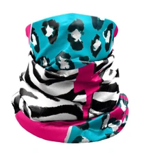 Multifunkční šátek Crazy Idea Neck Gaiter Light - black zebra