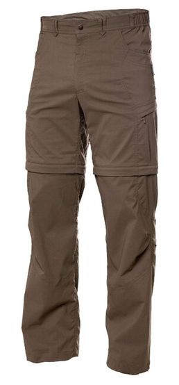 Kalhoty Warmpeace Bigwash zip-off - coffee brown