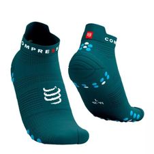 Ponožky Compressport Pro Racing Socks v4.0 Run Low - shaded spruce/ Hawaiian ocean
