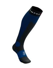Compressport Ski Touring Full Socks - Black/Estate Blue